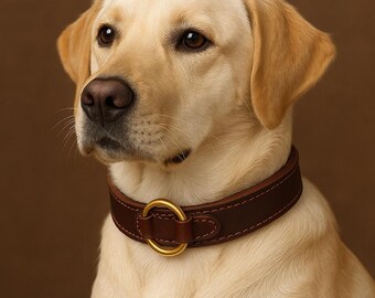 Luxury Handmade Artisan Dog Collar – Premium Leather, Precision Stitching, Timeless Design, Pets Collar