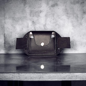 Cartera de cinturón de cuero premium hecha a mano: cartera minimalista para efectivo y tarjetas