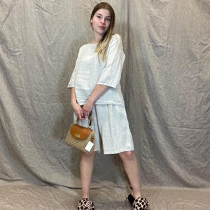 Linen Blouse / Simple Linen Top / Basic Linen Blouse