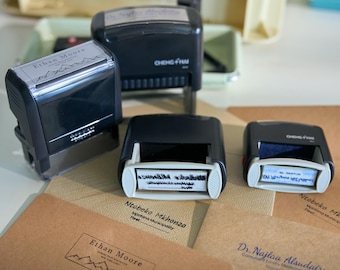 Personalized Name Stamp: Custom Signature Self-Inking Embosser