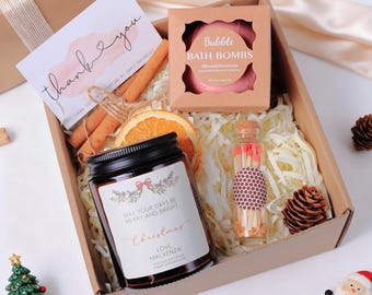 Candela vegana in cera di soia con testo personalizzato / Il tuo testo / Regalo di Natale per amico, mamma, papà, nonna, collega, dipendente, azienda personalizzata