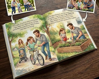 Libro di fiabe personalizzato per bambini con nome e foto – Libro della buonanotte personalizzato – Regalo unico per baby shower o compleanno