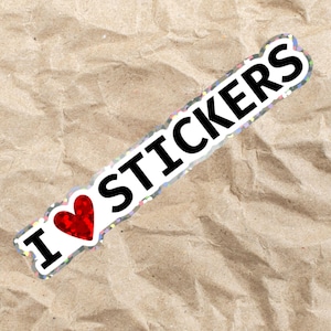 Ik hou van stickers glittersticker, 4&quot; dagboeksticker, sticker ongewenst dagboek, vinylsticker, sticker tijdschriftomslag, dagboek meisje, stickerliefhebber