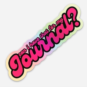 Holografische sticker voor My Journal, sticker voor junkjournal, sticker voor verzamelaars, sticker omslag voor dagboek, sticker voor dagboek, vinylsticker