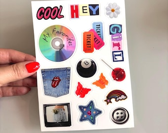 XL Sticker Sheet, Cool Girl, 5x7"
