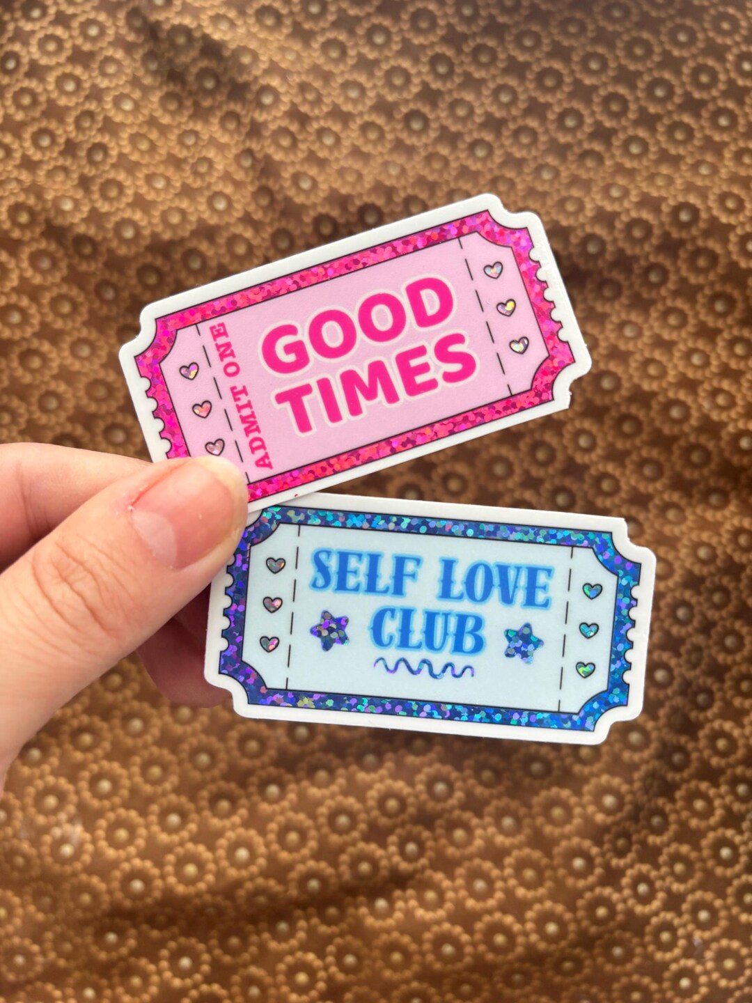 Ticket Glitter Stickers, 3