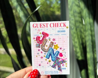 JUNK Sticker, Pink Version, Journal Stickers, Junk Journal Sticker, Vinyl Sticker, Journal Cover Sticker, Guest Check Sticker