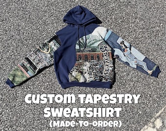 Custom Tapestry Sweatshirt | Unique Gifts | Custom Image Hoodie | Tapestry Hoodie
