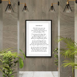 Poema de boda para la novia / Poema de boda impreso por el novio / Arte de votos románticos / Decoración de pared de aniversario / Recuerdo del día de la boda / Arte imprimible