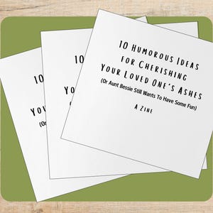 Humorous Zine  | Unique Zine | Illustrated Mini Zine | Lighthearted Tribute | Funny Gift |