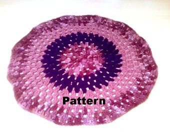 Instant PDF  Download Crochet Pattern  Granny Circle  Baby  Blanket  Afghan Throw