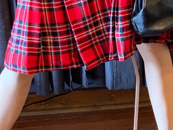 Vintage wool plaid skirt - image 4