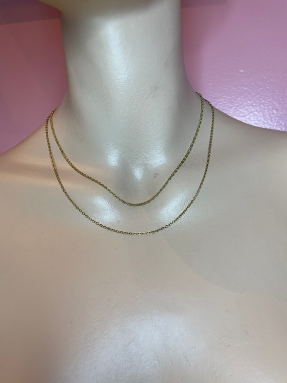 2 vintage 1/20 12kGF chain link necklaces. - image 2