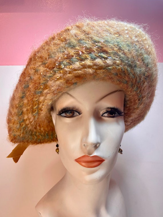Vintage Oleg Cassini wool light brown woman’s hat