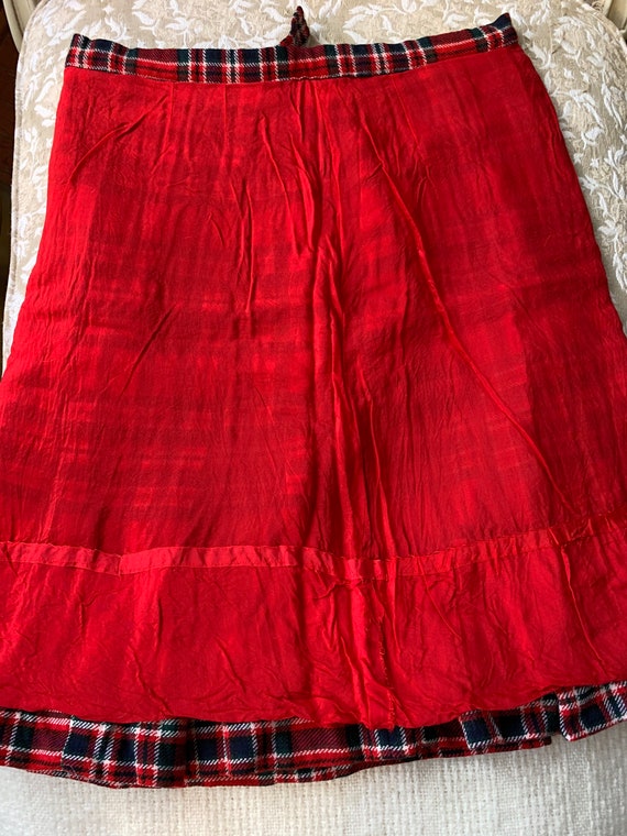 Vintage wool plaid skirt - image 5