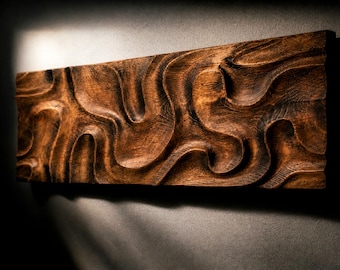 Abstract Wood Wall Art, Luxury Organic Modern Decor, Handmade Beech Wood Sculpture, Large Minimalist Statement Artwork