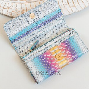 open python leather wallet with card slots inside