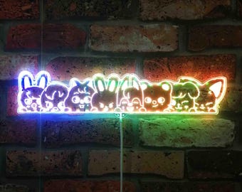Skzoo Kpop LED Light Sign, Custom Kpop Stray Kids Neon LED Sign, Gift For Her