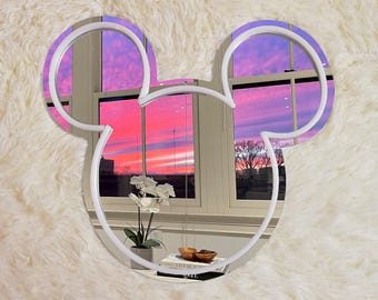 Mickey Mouse LED Light Mirror Sign, Custom Night Light Display