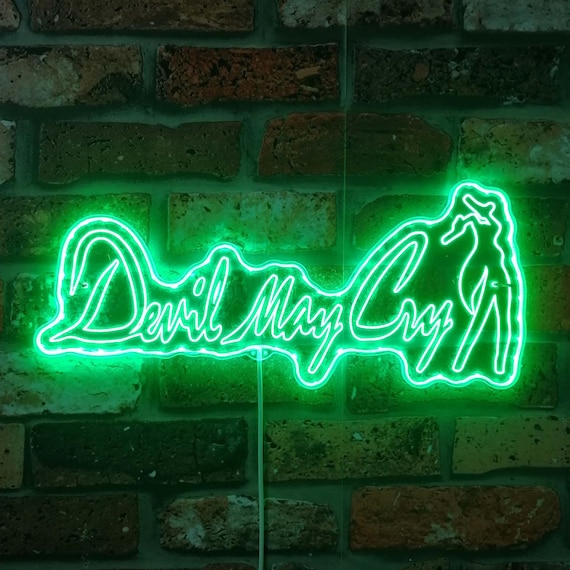 Devil May Cry LED Light Sign, Custom Arcade Room Gaming LED Sign