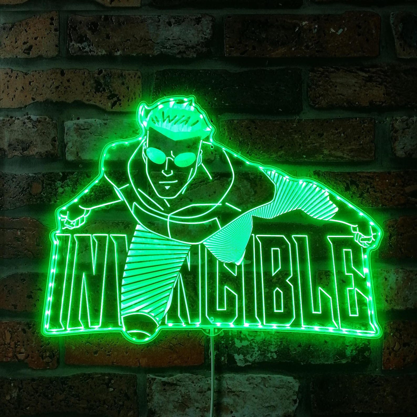Invincible Wall LED Light Sign With Multi Colors, Custom Comic Game ...
