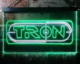 Tron Movie Fiction Neon LED Light Sign, Custom Man Cave Light Sign, Comics Room Decor