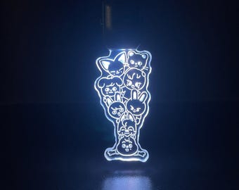 Skzoo LED Light Keychain Charm, Concert Party LED Bag Charm, Display Gift For Game Room