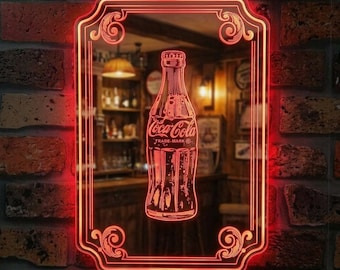 Vintage Coca Cola Mirror, Collector's Coca Cola Decor, Coca Cola
