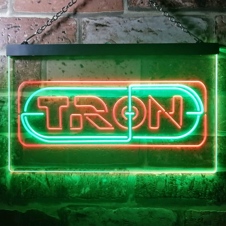 Tron Movie Fiction Neon LED Light Sign, Custom Man Cave Light Sign ...