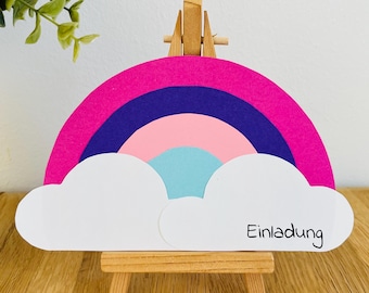 Rainbow Birthday Invitation – Children's Birthday Invitation – Printable PDF Template