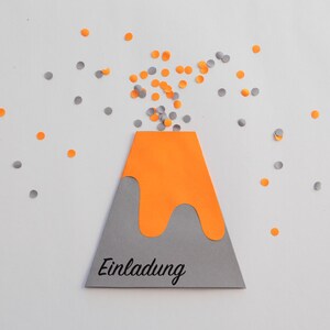 Einladungskarte gefaltet Vulkano Druckvorlage