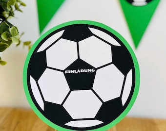 Invitación de cumpleaños de fútbol para niños – Invitación de fútbol para fiesta de cumpleaños infantil – Plantilla PDF imprimible