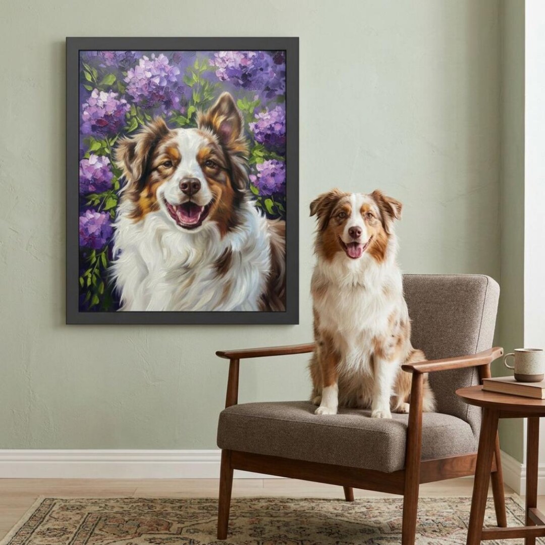 Custom Pet Portrait in Oil Paint Style – Personalized Dog & Cat Art - Etsy