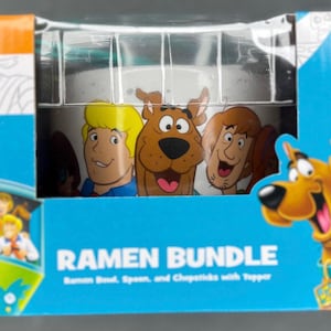 Scooby Doo Ramen Bowl Set with Chopsticks, Spoon, & Topper