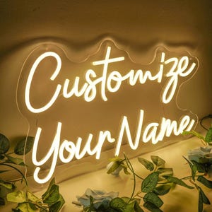 Letrero de neón personalizado con nombre / Letrero con nombre / Letrero para guardería / Letras para guardería / Decoración infantil / Decoración de guardería / Decoración de dormitorio / Habitación de niñas / Niños
