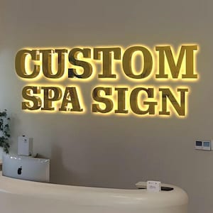 3D Business Sign, Metal Sign, Laser Cut Logo Sign, Beauty Salon Sign, Business Signboard, Custom Laser Cut, Logo With Raised 3D Design, Neon