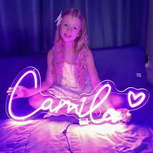 Custom Neon Name Sign, Name Sign, Nursery Sign, Nursery Letters, Children's Decor, Girls Room, Boys, Nursery Decor, Instant Preview