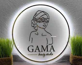 Trójwymiarowy akrylowy znak z logo firmy, podświetlany znak z logo biura, niestandardowy akrylowy znak LED na drzwi