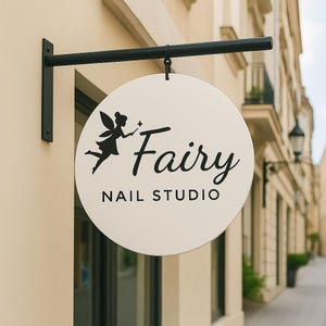 Custom Hanging Blade Sign, Storefront Wall Mounted Sign, Double Sided Metal Sign, Outdoor Shop Sign, Business Sign, Weatherproof Sign