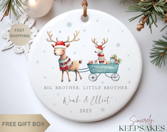 Big Brother Little Brother Keepsake Ornament for Child - Big Sister Little Sister Ornament - Big Brother Ornament - Big Sister Ornament