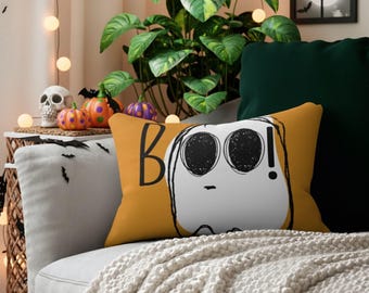 Ghost Pillow, Halloween Decor, Cozy Home Accent, Couch Cushion, Halloween Ghost Pillow, Cute Ghost Pillow