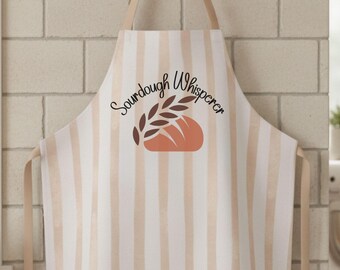 Delantal para hornear, amante de la masa madre, regalo para panadera, mamá de la masa madre, amante del pan, susurradora de la masa madre
