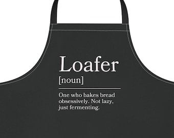 Delantal divertido para hornear, ideal para amantes de la masa madre, ideal para panaderos, amantes del pan y amantes de la masa madre. Mocasín.