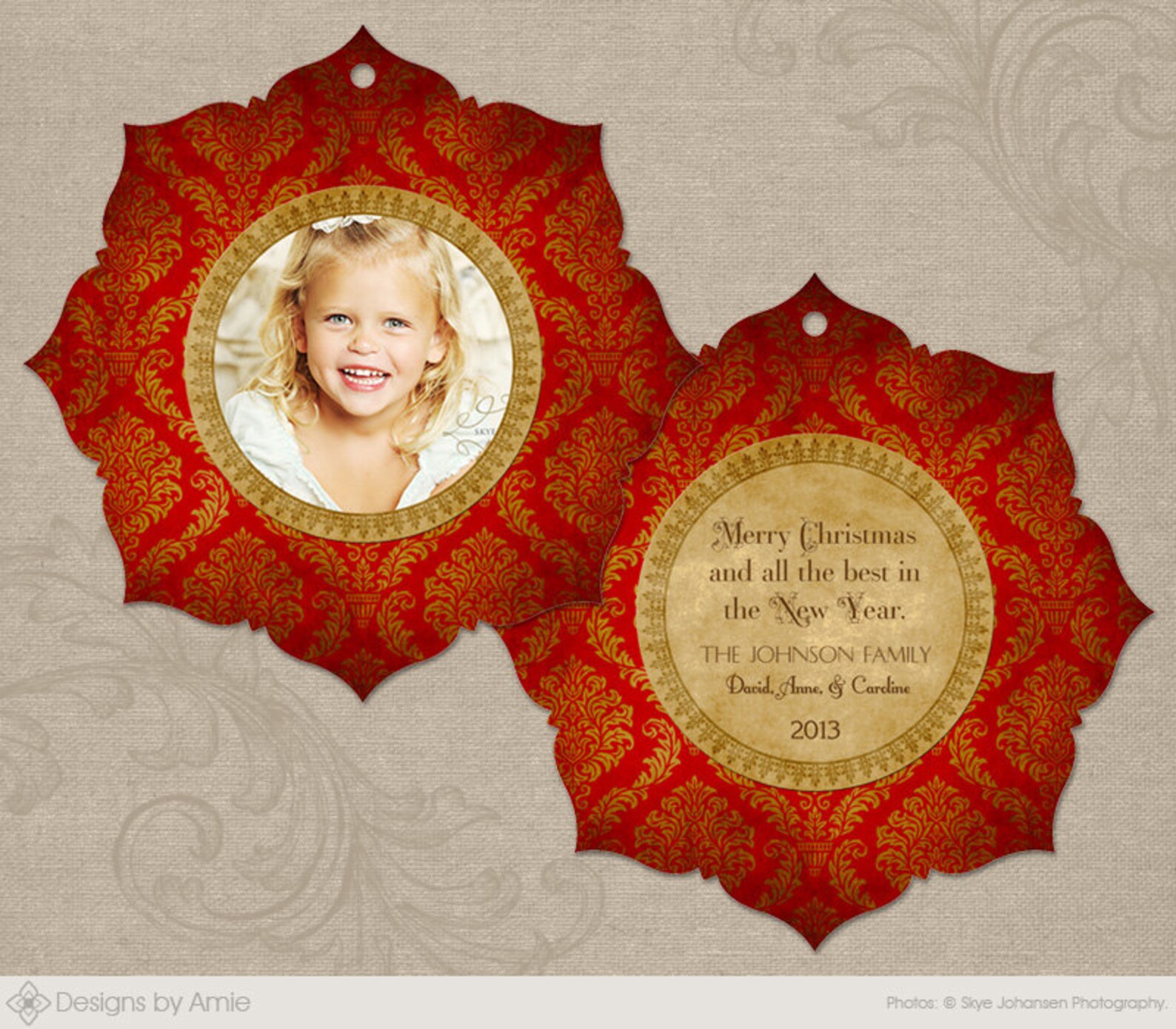 Keepsake Ornament Photo Christmas Holiday Ornament Card Etsy