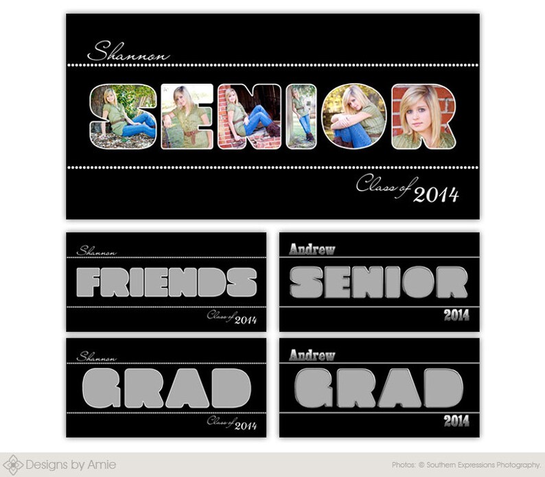 SENIOR Word Set Photo Collage Storyboard Wall Art Templates | Etsy