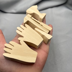 Set di sagome di utensili in legno, blocchi di tiglio non rifiniti per lavori creativi, decorazioni per officina per bambini