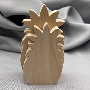 Unfertige hölzerne Ananas, Holzleerform für Geschenk, Diy Farben-Party Kit, Ananasholz Handwerk, Tropische Früchte, Holzverzierungen im Freien
