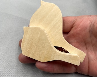 Unfinished Small Bird, Ready to Paint, Easter Bird Decor, Wooden Porch Decor, Wooden Bird Shape, Blank Wooden Cutout, Wood Tray Decor