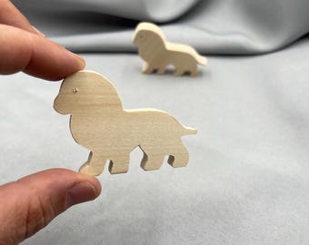 Unfinished Mini Lion, Blank Cutout, Craft Supplies, Wood Safari Animal, Ready to Paint, Small Standing Figurine Shelf Gift for Kids