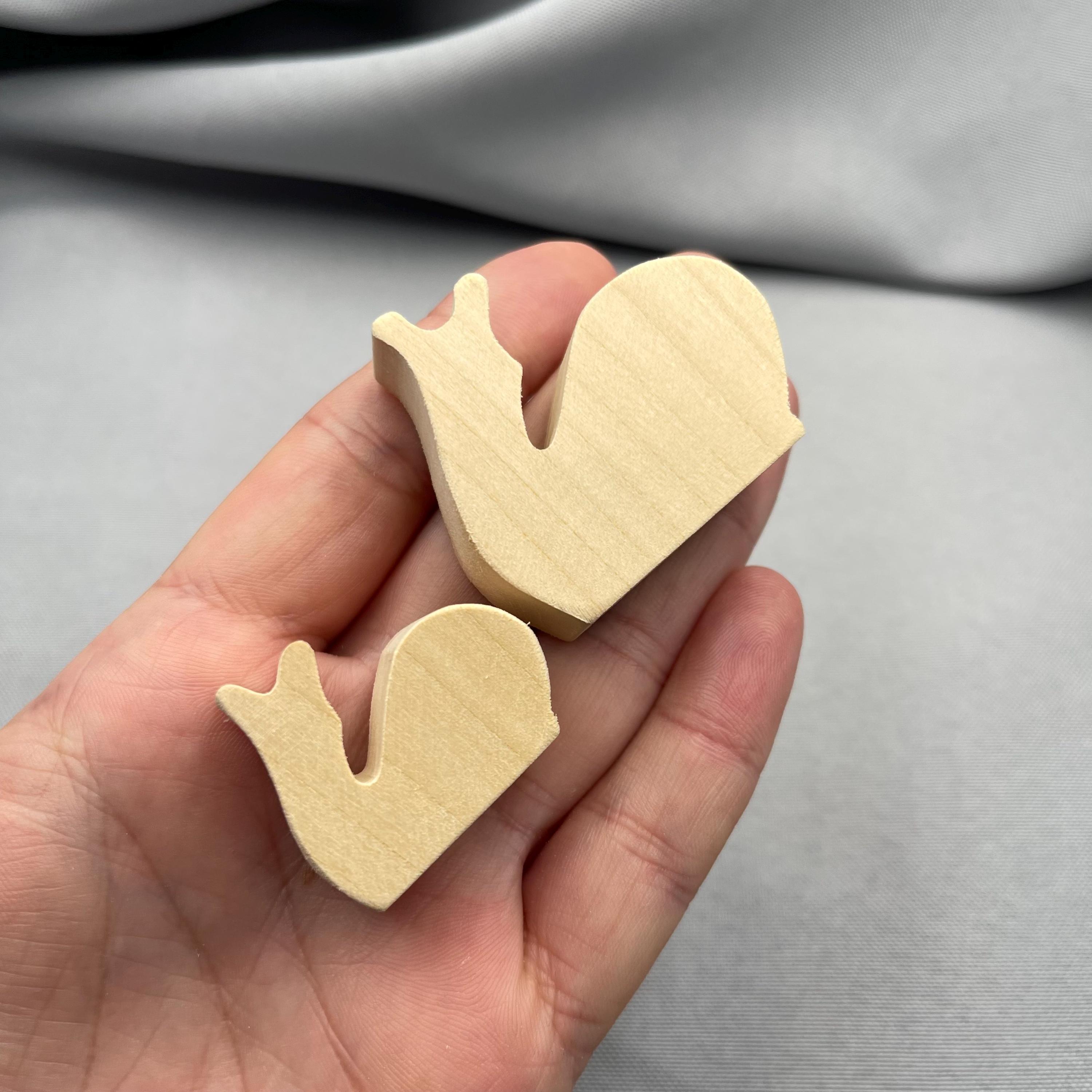 Lumaca in legno e feltro 9x14cm